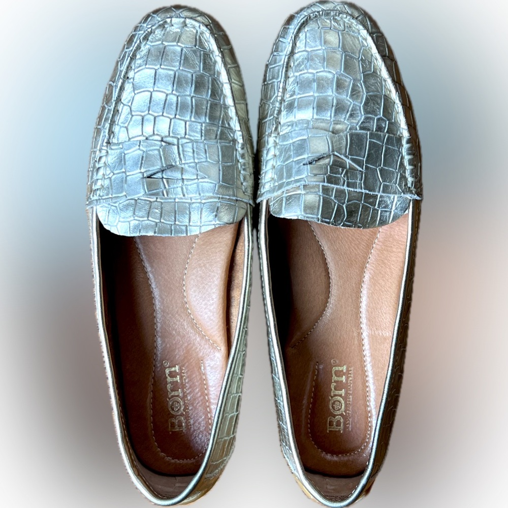 Born Metallic Loafers size 7.5